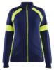 Afbeeldingen van BLÅKLÄDER Sweater dames Visible met rits 3568 marineblauw/High Vis geel S