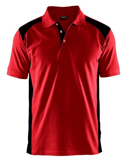 Afbeeldingen van BLÅKLÄDER Poloshirt piqué 3324 rood/zwart S