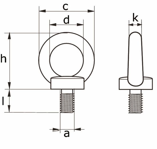Afbeeldingen van DX Ringschroef type 580 RVS316