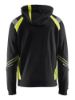Afbeeldingen van BLÅKLÄDER Hoodie met hele rits Visible 3433 zwart/High Vis geel M