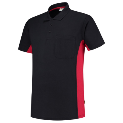 Afbeeldingen van TRICORP Poloshirt bi-colour met borstzak 202002 navy/rood M