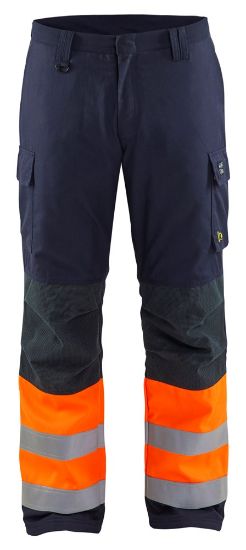 Afbeeldingen van BLÅKLÄDER Winterwerkbroek Multinorm Inherent 1869 marineblauw/High Vis oranje C48