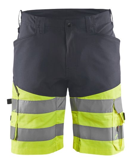 Afbeeldingen van BLÅKLÄDER Short met stretch 1541 medium grijs/High Vis geel C50