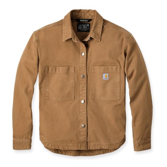Afbeeldingen van CARHARTT Overshirt Heavyweight Duck dames 106621 bruin XS