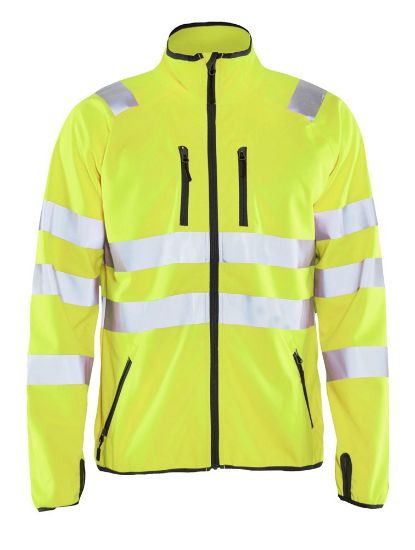 Afbeeldingen van BLÅKLÄDER Softshell jack 4906 High Vis geel 4XL
