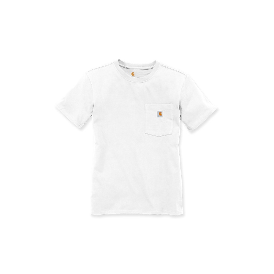 Afbeeldingen van CARHARTT T-shirt workwear met zak dames 103067 wit L