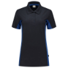 Afbeeldingen van TRICORP Poloshirt bi-colour dames 202003 navy/royal blauw XS
