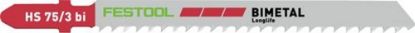 Afbeeldingen van FESTOOL Decoupeerzaagblad HS PLASTICS SOLID MATERIAL 75MM 3BI 5x