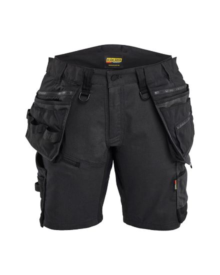 Afbeeldingen van BLÅKLÄDER Short dames met 2-weg stretch 7175 zwart/zwart C36