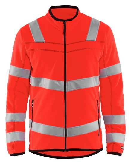 Afbeeldingen van BLÅKLÄDER Microfleecevest 4941 High Vis rood 2XL
