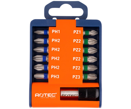 Afbeeldingen van ROTEC Bitset OPTI bithouder PH1 PH2 PH3 PZ1 PZ2 PZ3