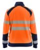 Afbeeldingen van BLÅKLÄDER Sweater dames met rits 3508 High Vis oranje/marineblauw 2XL