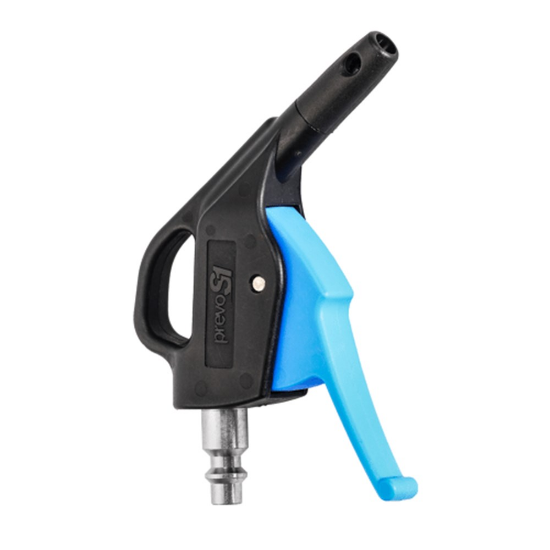 Afbeeldingen van Blaaspistool zwart-blauw geluidsarm