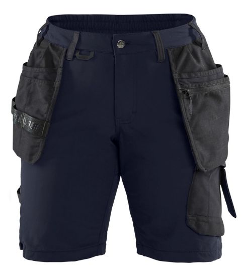Afbeeldingen van BLÅKLÄDER Short dames met 4-weg stretch 7183 donker marineblauw/zwart C34