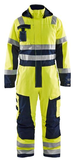Afbeeldingen van BLÅKLÄDER Winteroverall Multinorm 6368 High Vis geel/marineblauw C62