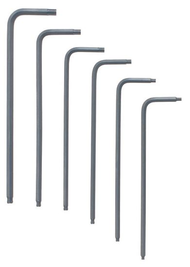 Afbeeldingen van BONDHUS Haakse torxsleutelset kogelkop T6-T15 6x