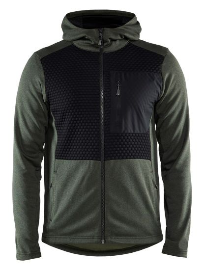 Afbeeldingen van BLÅKLÄDER Hoodie met hele rits 3540 herfstgroen/zwart S
