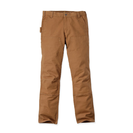 Afbeeldingen van CARHARTT Werkbroek stretch duck dubbele voorkant 103340 bruin W32/L34