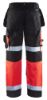 Afbeeldingen van BLÅKLÄDER Werkbroek X1500 1508 zwart/High Vis rood D84