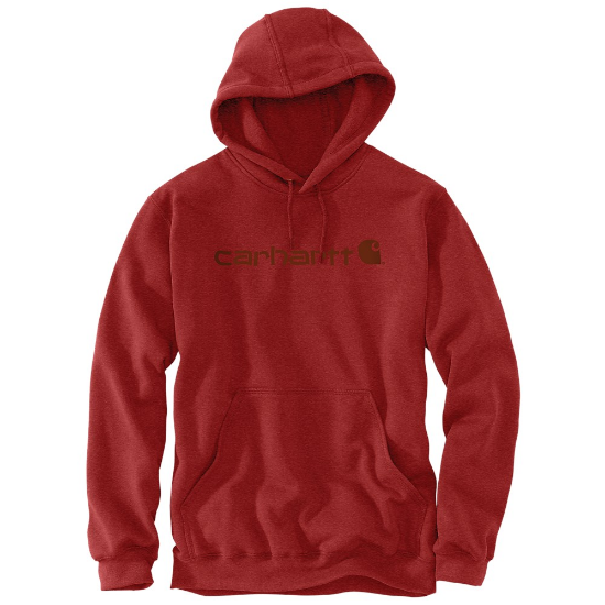 Afbeeldingen van CARHARTT Sweatshirt met capuchon en logo 100074 chili pepper heather M