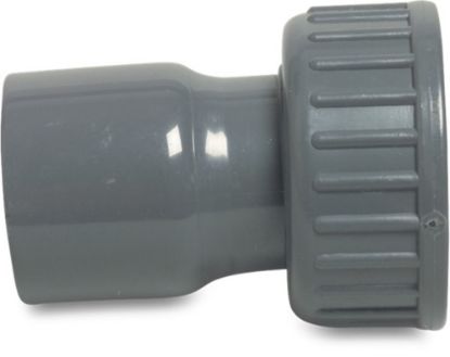 Afbeeldingen van PROFEC 2/3-koppeling handgevormd PVC-U grijs 32MMX1.¼" lijmmof/wartel binnendraad 16bar
