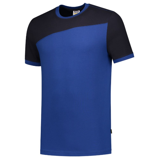Afbeeldingen van TRICORP T-shirt bi-colour Naden 102006 royal blauw/navy XS