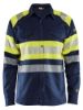 Afbeeldingen van BLÅKLÄDER Overhemd Multinorm 3229 marineblauw/High Vis geel XS