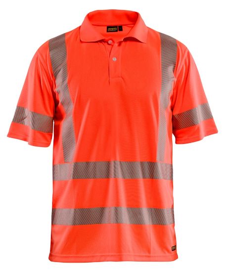 Afbeeldingen van BLÅKLÄDER Poloshirt UV 3428 High Vis rood 3XL