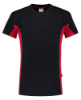 Afbeeldingen van TRICORP T-shirt bi-colour met borstzak 102002 navy/rood M