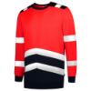 Afbeeldingen van TRICORP Sweater High Vis bi-colour 303004 fluor rood/inkt S
