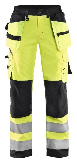 Afbeeldingen van BLÅKLÄDER Softshell werkbroek dames 7167 High Vis geel/zwart C42