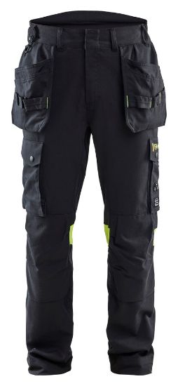 Afbeeldingen van BLÅKLÄDER Werkbroek Multinorm Inherent 1418 zwart/High Vis geel D100