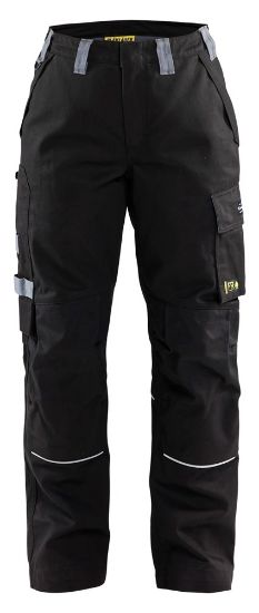 Afbeeldingen van BLÅKLÄDER Werkbroek vlamvertragend dames 7173 zwart/grijs C34