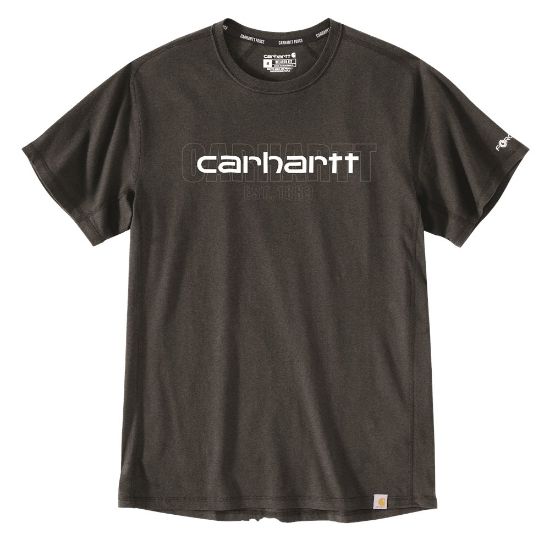 Afbeeldingen van CARHARTT T-shirt Force met grafische print 106653 carbon heather L