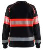 Afbeeldingen van BLÅKLÄDER Sweater dames 3409 zwart/High Vis rood S