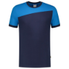 Afbeeldingen van TRICORP T-shirt bi-colour Naden 102006 inkt/turquoise L