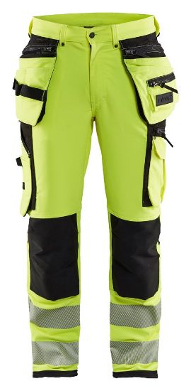 Afbeeldingen van BLÅKLÄDER Werkbroek met 4-weg stretch 1997 High Vis geel/zwart D96