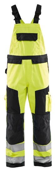 Afbeeldingen van BLÅKLÄDER Bretelbroek zonder spijkerzakken 2660 High Vis geel/zwart C62