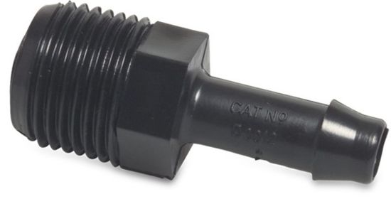 Afbeeldingen van Slangtule PA (nylon) type WF zwart ½"X10MM buitendraad/slangtule 10bar