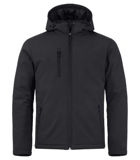 Afbeeldingen van Padded hoody softshell zwart xs