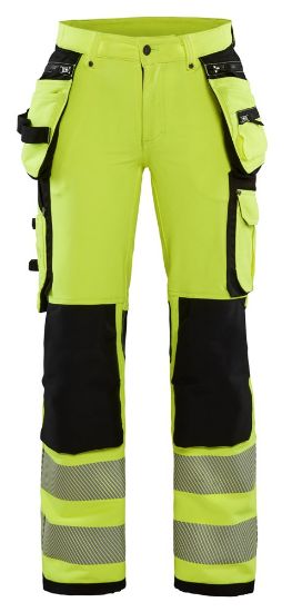 Afbeeldingen van BLÅKLÄDER Werkbroek dames met 4-weg stretch 7197 High Vis geel/zwart D23