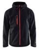 Afbeeldingen van BLÅKLÄDER Softshell jack 4949 zwart/rood 3XL