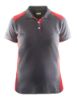 Afbeeldingen van BLÅKLÄDER Poloshirt piqué dames 3390 grijs/rood L