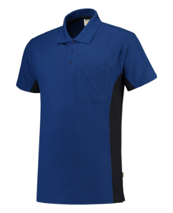 Afbeeldingen van TRICORP Poloshirt bi-colour met borstzak 202002 royal blauw/navy S