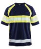 Afbeeldingen van BLÅKLÄDER T-shirt UV 3337 marineblauw/High Vis geel L