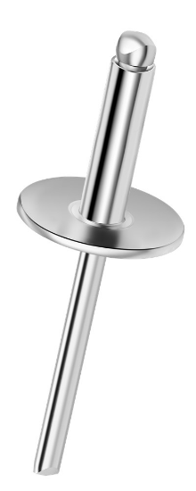 Afbeeldingen van Popnagel Q-Standard open staal/staal grote platkop 4,8X14X16MM klembereik 7,0-9,0MM