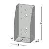 Afbeeldingen van GEBR. BODEGRAVEN Balkdrager GBS-ZL SV 96X196MM 1,5MM