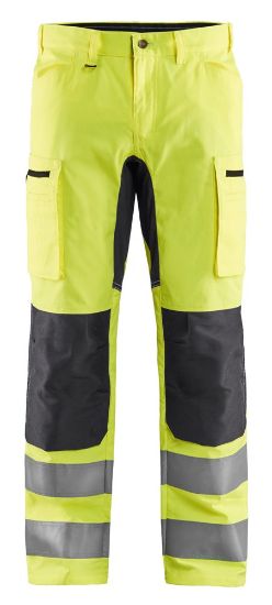 Afbeeldingen van BLÅKLÄDER Werkbroek met stretch 1585 High Vis geel/medium grijs D128