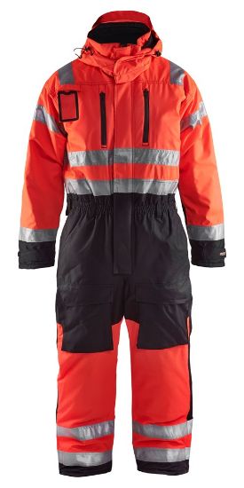 Afbeeldingen van BLÅKLÄDER Winteroverall 6763 High Vis rood/zwart D120