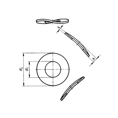 Afbeeldingen van Veerring gewelfd DIN 137B RVS A2